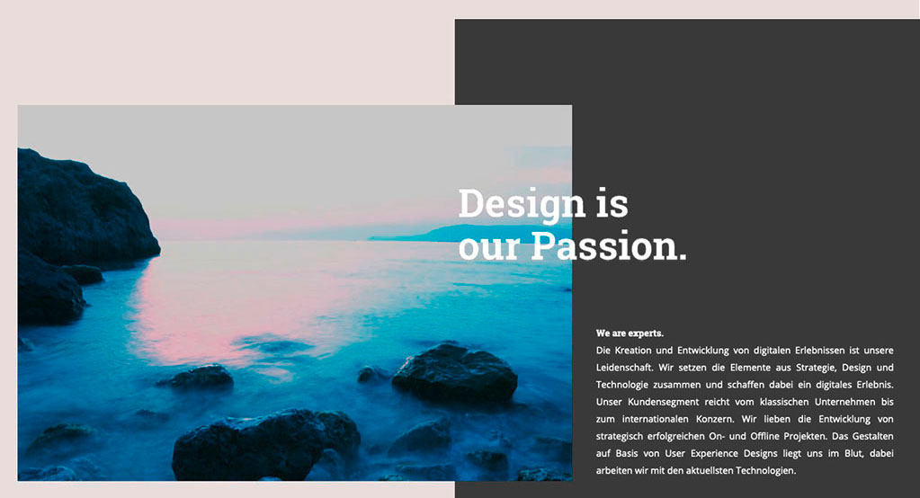 Webdesign Trends 2019, Broken Grid