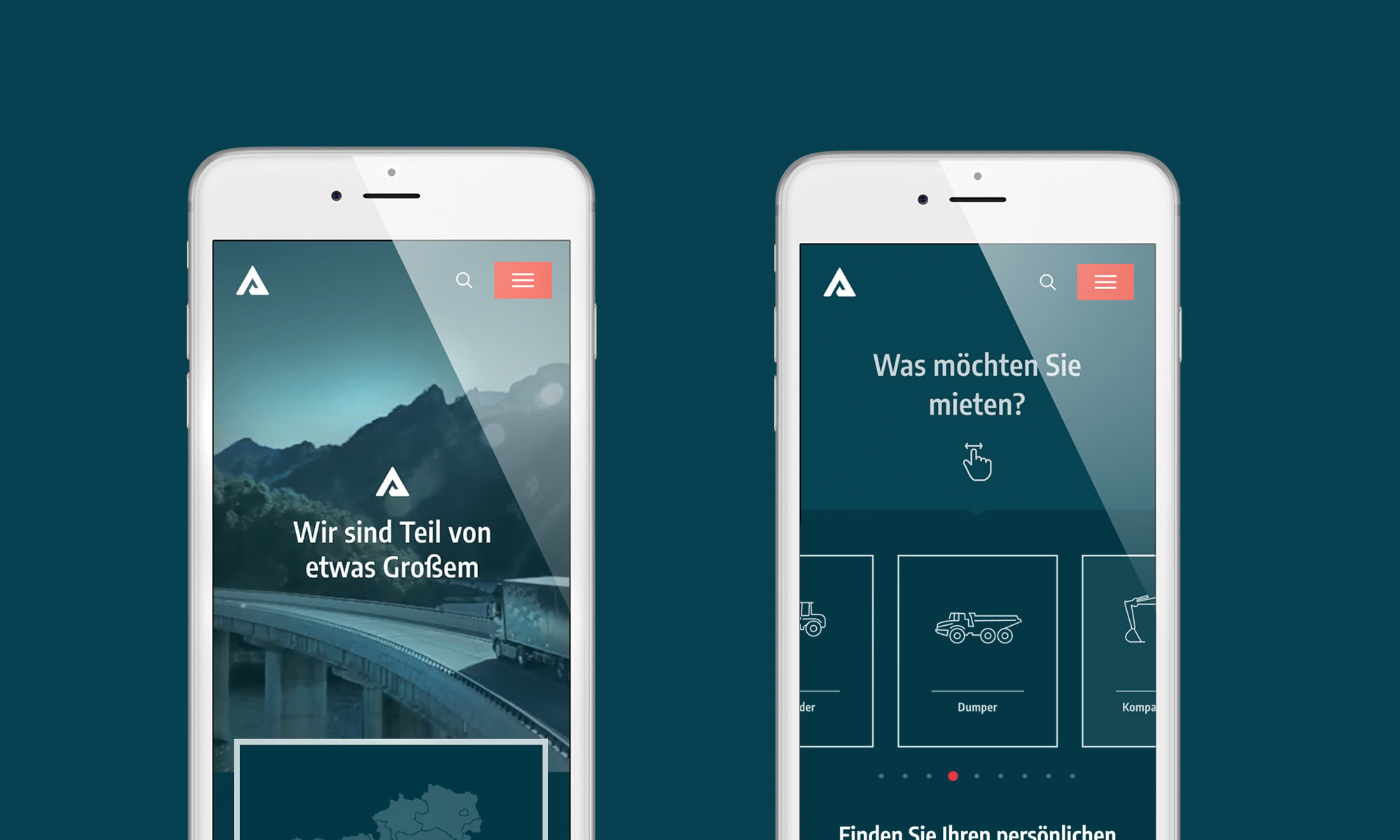 Ascendum Webseite auf Smartphones