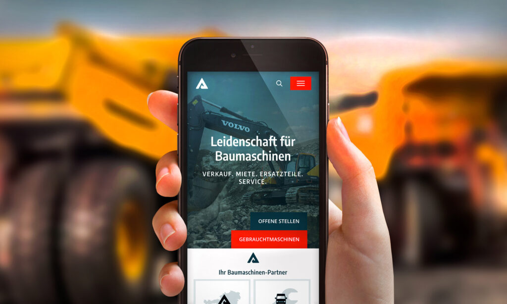 Ascendum Webseite auf mobile