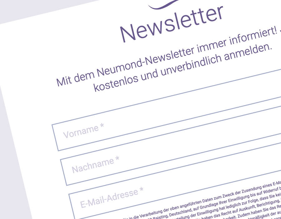 Newsletter-Anmeldung auf Webseite