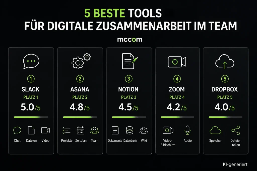 5 Beste Tools für Digitale Zusammenarbeit Im Team